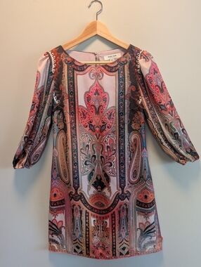 Ever New Melbourne Paisley Print Shift Dress Size 2 (AU 6) Boho Chic
